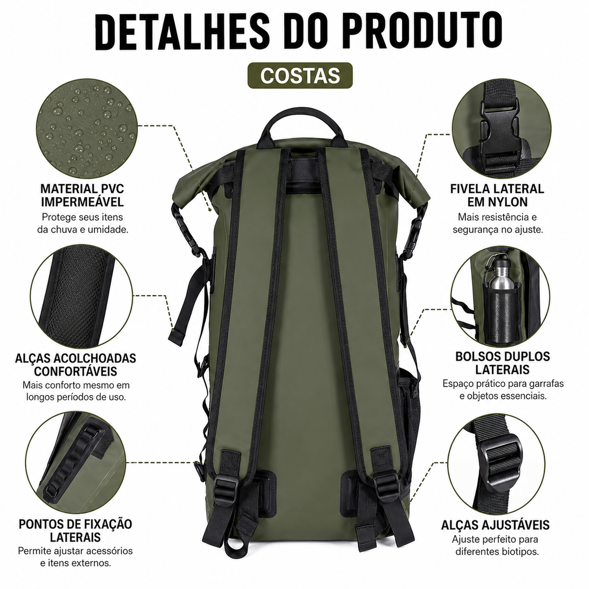 MOCHILA ESTANQUE ROLL TOP 35L FALPINE