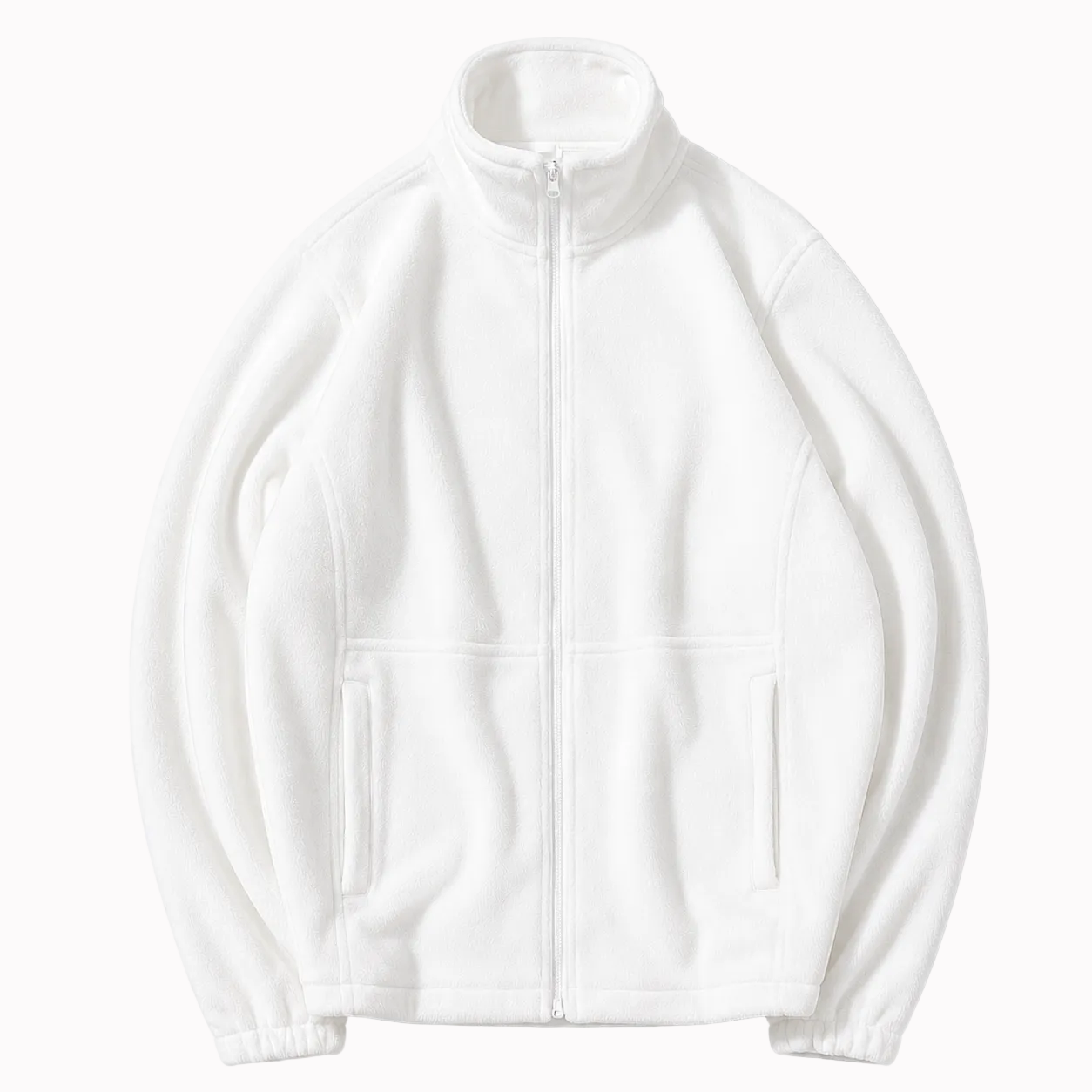 Jaqueta feminina 3 em 1 alpine falpine branca fleece com gola alta e zíper frontal