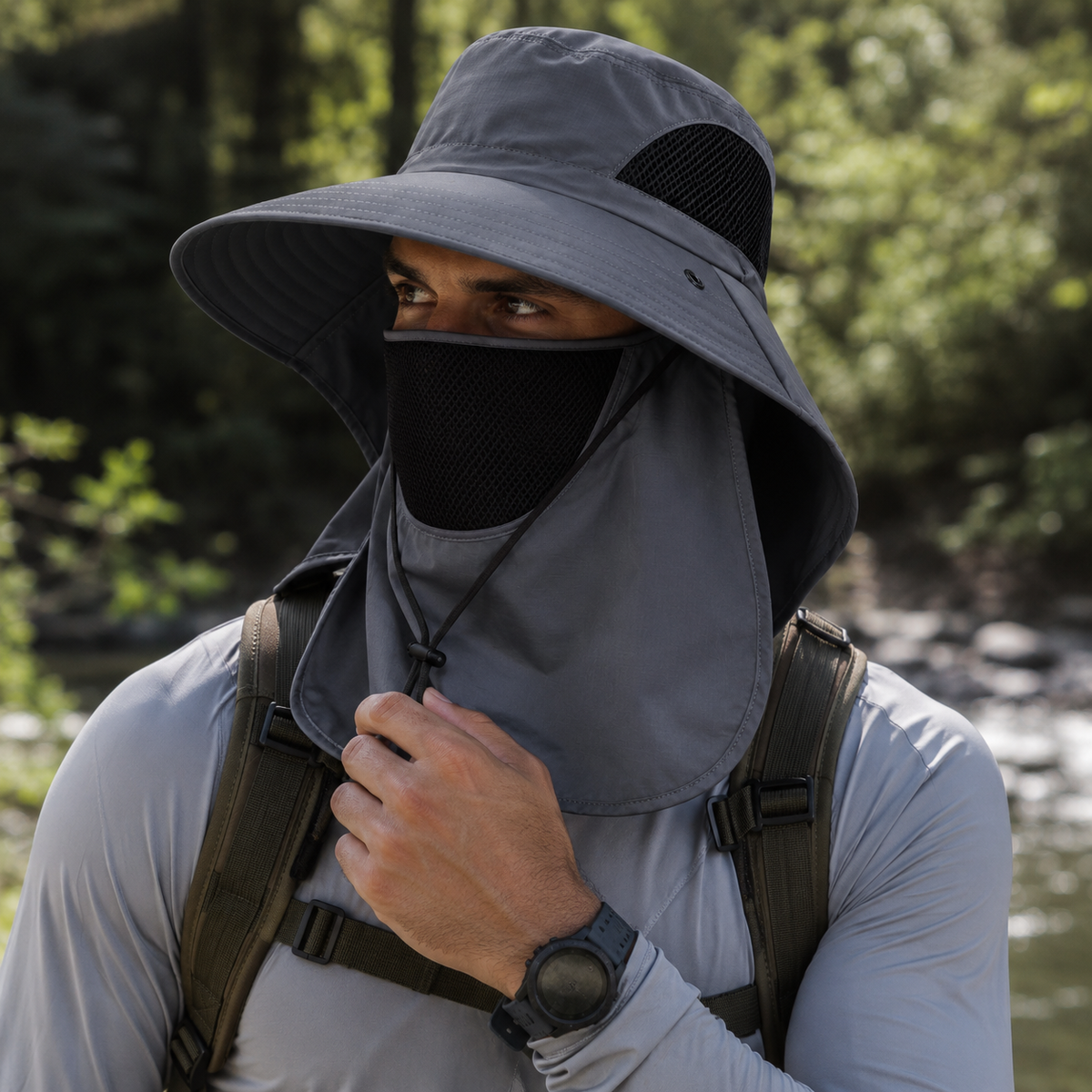 CHAPÉU COM PROTEÇÃO UV MASCULINO TECH FALPINE