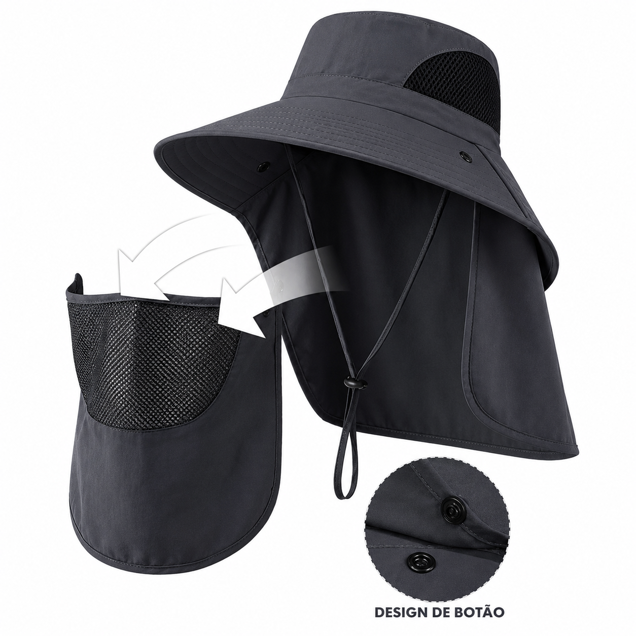CHAPÉU COM PROTEÇÃO UV MASCULINO TECH FALPINE