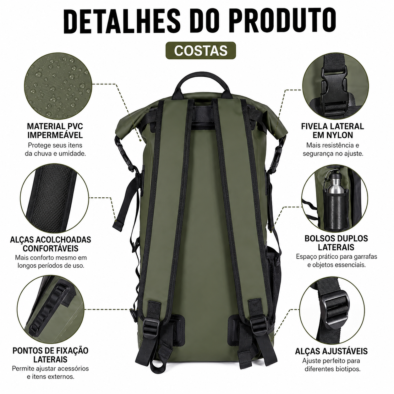 MOCHILA ESTANQUE ROLL TOP 35L FALPINE
